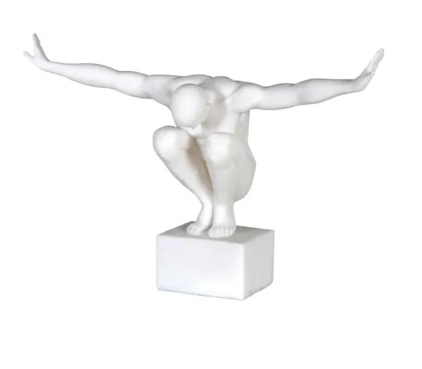 Skulptura atleta, beli